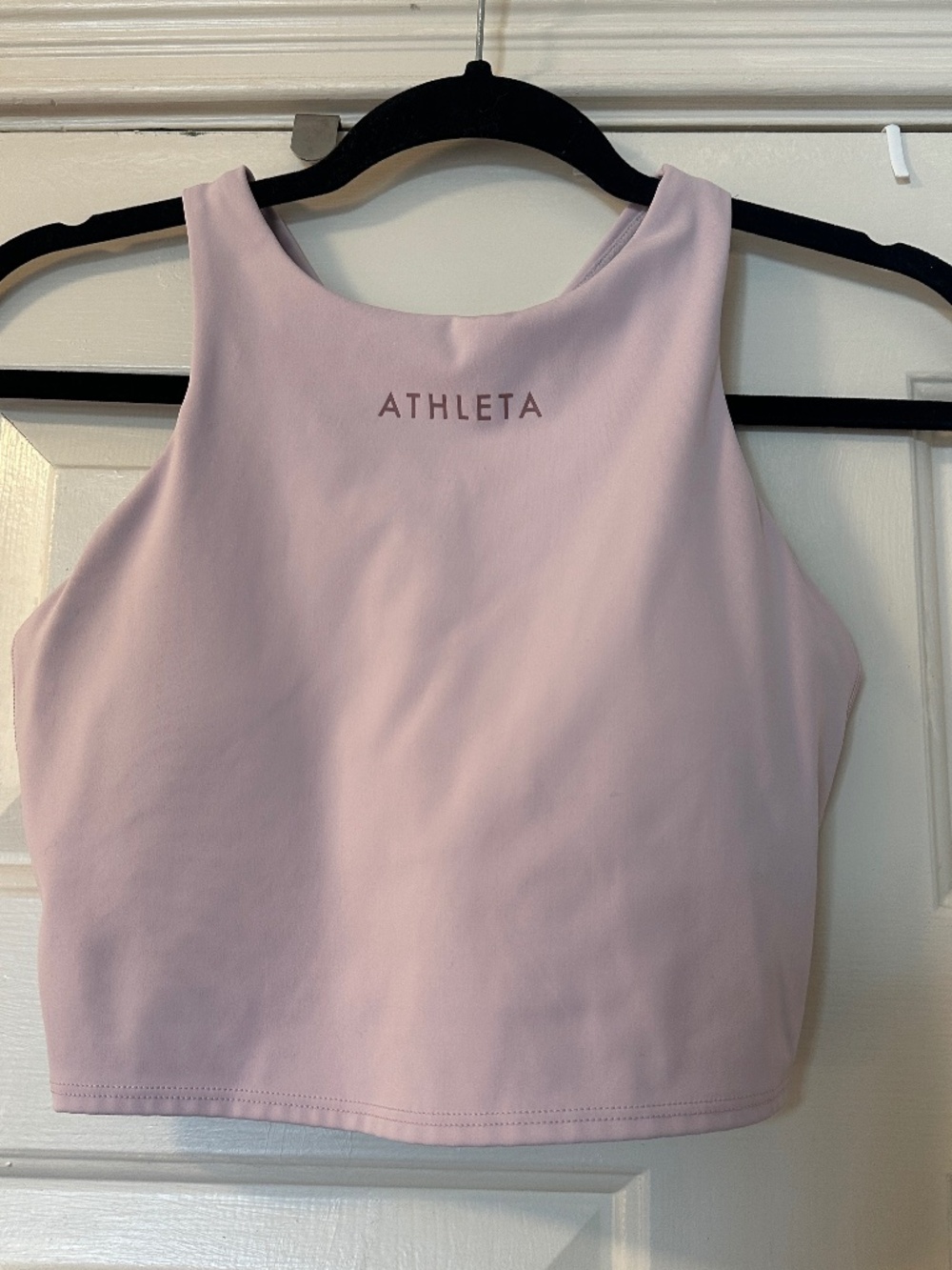 Athleta Conscious Crop Longline Sports Bra Tank Racerback Women's Small Pink